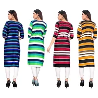 Beautiful Crepe Printed Straight Kurti For Women Pack Of 4-thumb1