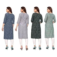 Beautiful Crepe Printed Straight Kurti For Women Pack Of 4-thumb1