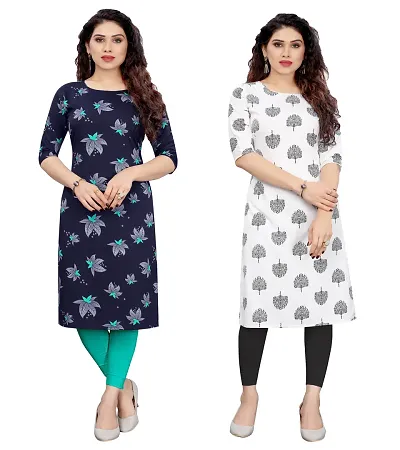 Trendy Straight Crepe Kurta Combo For Women