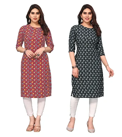 Trendy Straight Crepe Kurta Combo For Women