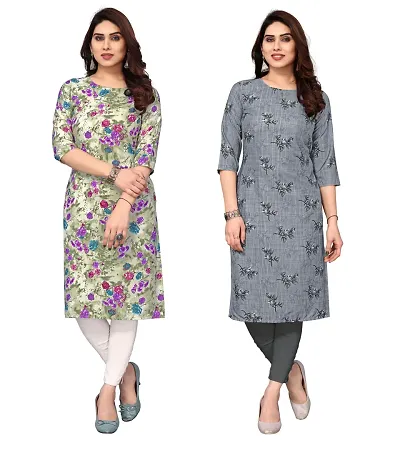 Trendy Straight Crepe Kurta Combo For Women