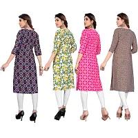 Beautiful Crepe Printed Straight Kurti For Women Pack Of 4-thumb1