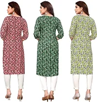 Elegant Crepe Printed Kurta For Women- Pack Of 3-thumb1