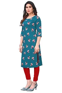 Trendy Straight Multicoloured Printed Crepe Kurta Combo For Women-thumb1