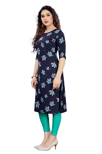 Trendy Straight Multicoloured Printed Crepe Kurta Combo For Women-thumb1