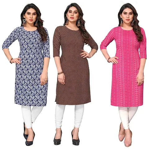 Beautiful Crepe Kurta For Women Pack Of 3