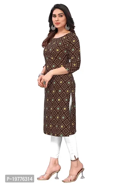 Trendy Straight Multicoloured Printed Crepe Kurta Combo For Women-thumb3