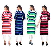 Beautiful Crepe Printed Straight Kurti For Women Pack Of 4-thumb1