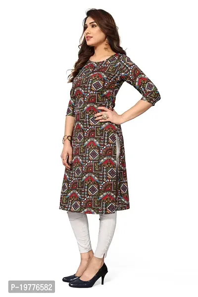 Trendy Straight Multicoloured Printed Crepe Kurta Combo For Women-thumb2