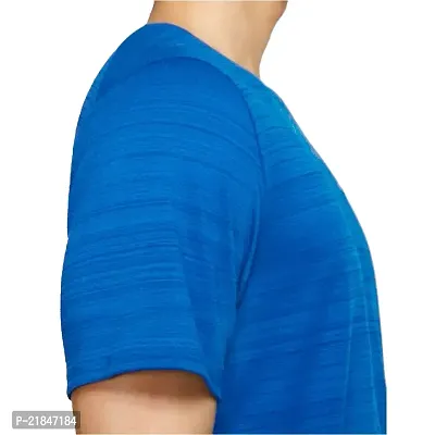 Trender Men's Polyster Round Neck Only T-Shirt for Swimming or Sports, SkyBlue Color [Half Sleeves]-thumb4