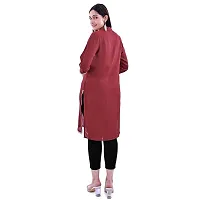 Trender Rayon Solid Maroon Colour Straight Kurta for Women  Girls (Only Kurta)-thumb2