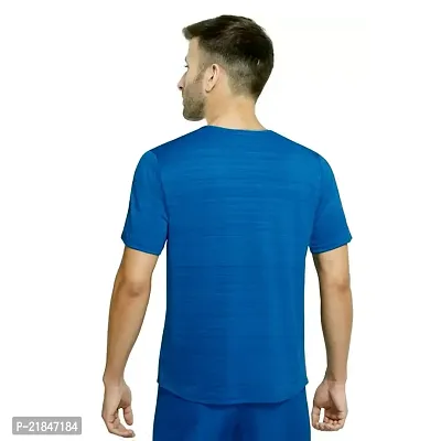 Trender Men's Polyster Round Neck Only T-Shirt for Swimming or Sports, SkyBlue Color [Half Sleeves]-thumb2