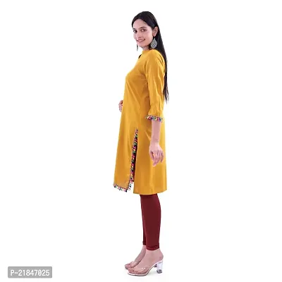 JAAMSO Royals Rayon Solid Straight Kurti for Women  Girls (Only Kurti)-thumb2