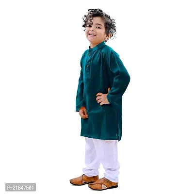 Trender Ethnic Wear Green, Yellow and White Color Rayon Full Sleeve Plain Kurta and One Pyjama (Pack of 4)-thumb5