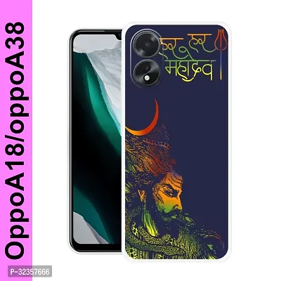 Stylish Silicon Printed Back Case Cover for Oppo A18