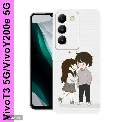 Stylish Silicon Printed Back Case Cover for Vivo T3 5G-thumb0