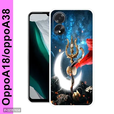 Stylish Silicon Printed Back Case Cover for Oppo A18-thumb0