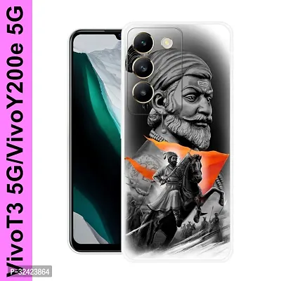 Stylish Silicon Printed Back Case Cover for Vivo T3 5G-thumb0