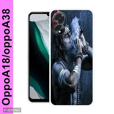 Stylish Silicon Printed Back Case Cover for Oppo A18-thumb0