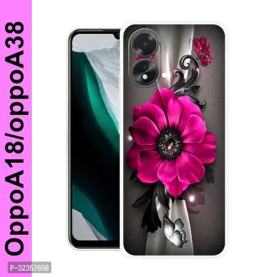 Stylish Silicon Printed Back Case Cover for Oppo A18-thumb0