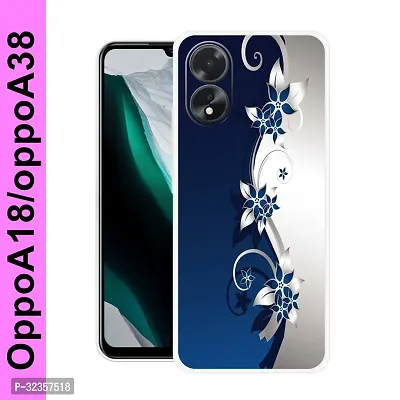 Stylish Silicon Printed Back Case Cover for Oppo A18-thumb0