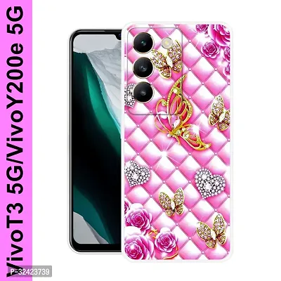 Stylish Silicon Printed Back Case Cover for Vivo T3 5G