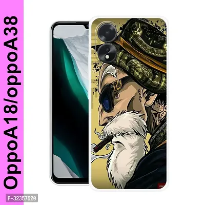 Stylish Silicon Printed Back Case Cover for Oppo A18