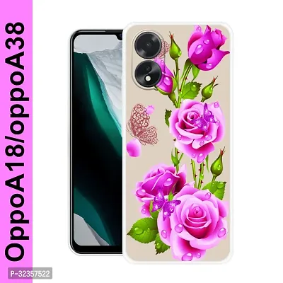 Stylish Silicon Printed Back Case Cover for Oppo A18-thumb0