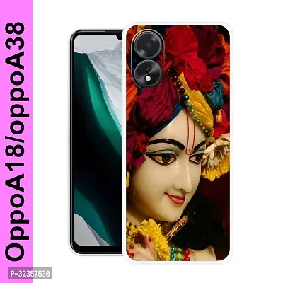 Stylish Silicon Printed Back Case Cover for Oppo A18