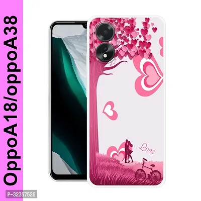 Stylish Silicon Printed Back Case Cover for Oppo A18-thumb0