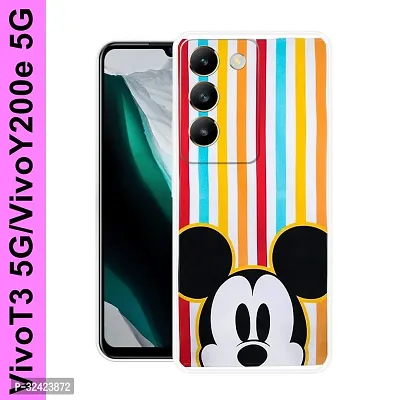 Stylish Silicon Printed Back Case Cover for Vivo T3 5G-thumb0