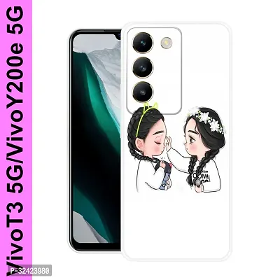 Stylish Silicon Printed Back Case Cover for Vivo T3 5G