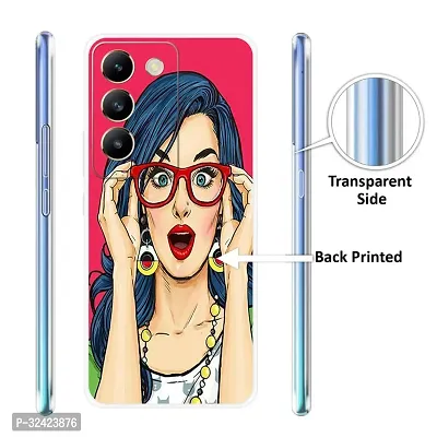 Stylish Silicon Printed Back Case Cover for Vivo T3 5G-thumb3