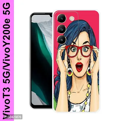 Stylish Silicon Printed Back Case Cover for Vivo T3 5G