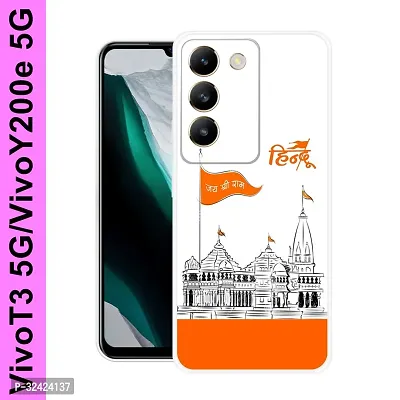 Stylish Silicon Printed Back Case Cover for Vivo T3 5G-thumb0