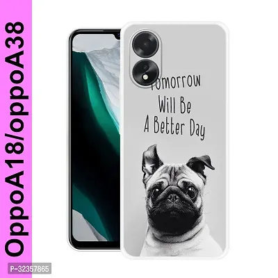 Stylish Silicon Printed Back Case Cover for Oppo A18-thumb0