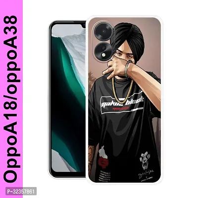 Stylish Silicon Printed Back Case Cover for Oppo A18-thumb0