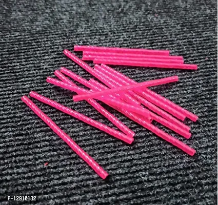 Madkraft-Swirl Glass Pipes for jhumar/Toran Making/Craftwork/Decorations 100 pcs - Pink