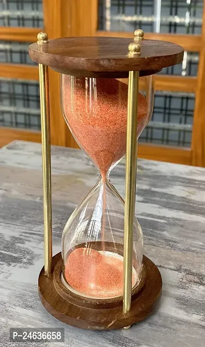 Fancy Wooden and Brass material Sand Timer