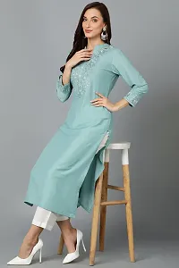 Vaamsi Straight Blue Solid Silk Blend Kurta VCK9249-thumb4