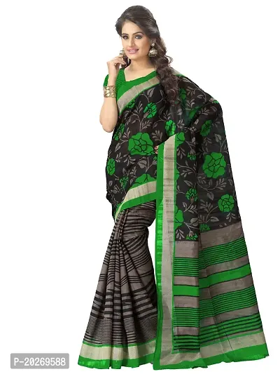 Vaamsi Stylish Tussar Silk Multicoloured Printed Saree with Blouse piece TS1030-thumb0
