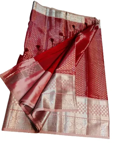 Glamorous Art Silk Saree with Blouse piece 