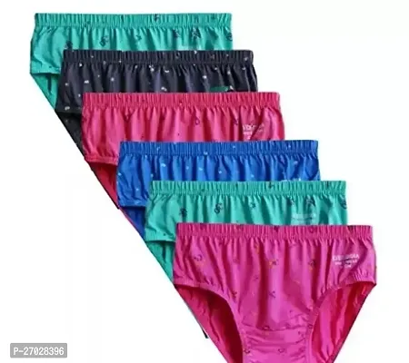 Stylish and Comfortable Multicoloured Panties For Women Pack of 6-thumb0