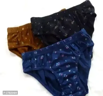 Stylish and Comfortable Multicoloured Panties For Women Pack of 3-thumb0