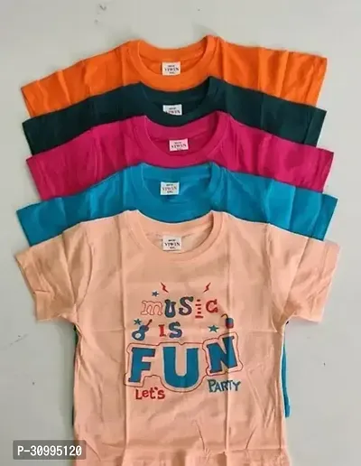 kids stylish and printed tshirt 5pcs-thumb0