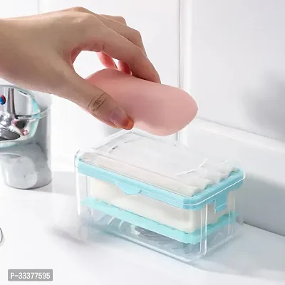 Easy Cloth Washing Soap Roller, Dispenser Case with Lid Having Roller-thumb0