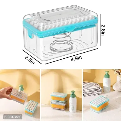 Portable Soap Bar Box Dispenser with Rubber Roller-thumb0