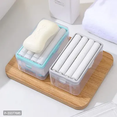 Soap Roller Dispenser with Roller and Drain Holes Cleaning Cloth Brush