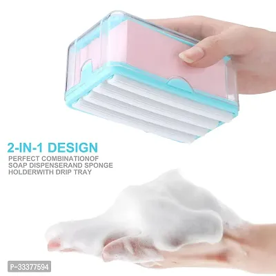 Laundry Rolling Soap Box Portable Soap Bar Box Dispenser with Rubber Roller