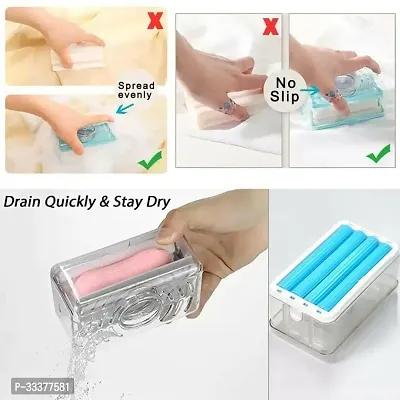 Cloth Washing Soap Roller, Plastic Dispenser Case with Lid Having Roller